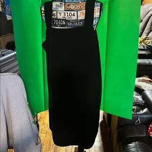 Dana Kay Black Midi Dress with Unique Print